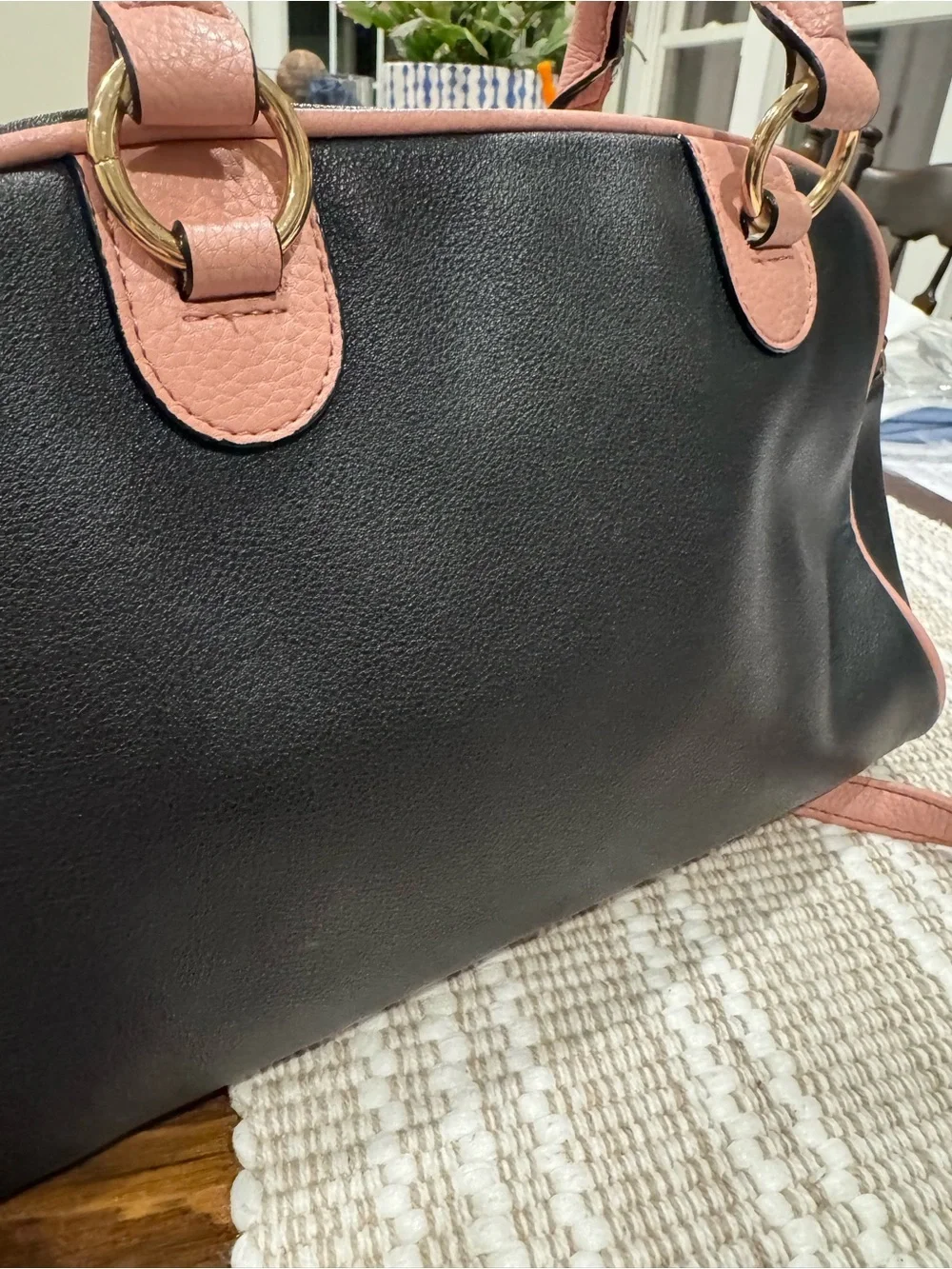 Juicy Couture Liquorice Urban Heritage Bowler Satchel - Blush and Black